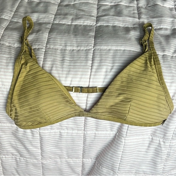 Ripcurl Olive Green Triangle Swim Top Size Medium - Picture 1 of 3